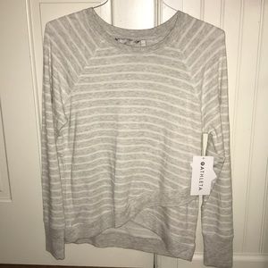 Stripe Criss Cross Sweatshirt